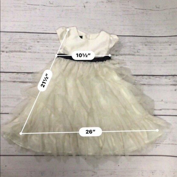Holiday Edition Girls Dress Size 4 Beige With Blac - Picture 5 of 5